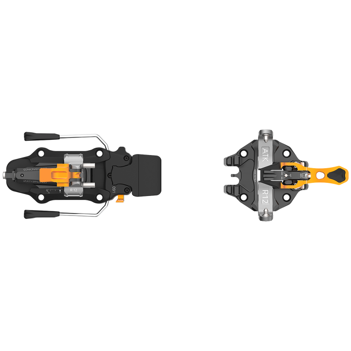 ATK Raider 12 Freeride Alpine Touring Ski Bindings 2024 Black/Titanium/Orange