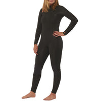 Sisstrevolution 4/3 7 Seas Chest Zip Wetsuit - Women's Solid Black::Solid Black