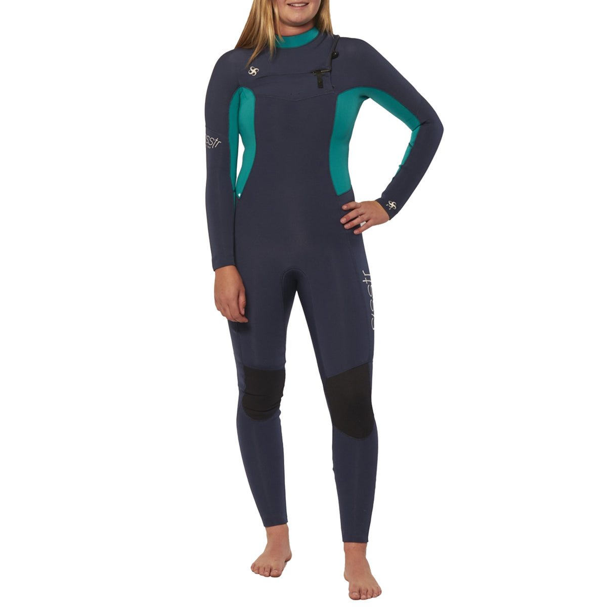 Sisstrevolution 3/2 7 Seas Chest Zip Wetsuit - Women's Strong Blue