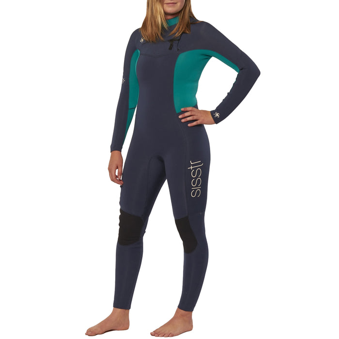 Sisstrevolution 3/2 7 Seas Chest Zip Wetsuit - Women's Strong Blue