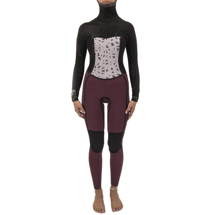 Sisstrevolution 5/4 Hooded Chest Zip Wetsuit - Women's Strong Blue