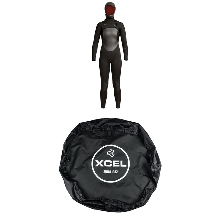 XCEL 5/4 Axis Hooded Wetsuit - Women's + Changing Mat