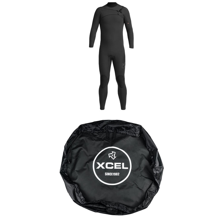 XCEL 4/3 Comp X Chest Zip Wetsuit + Changing Mat