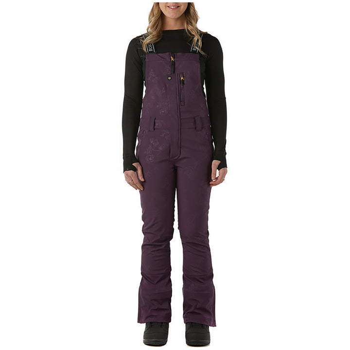 Rojo Outerwear Ruben Bibs - Women's Belle Floral Blackberry Wine