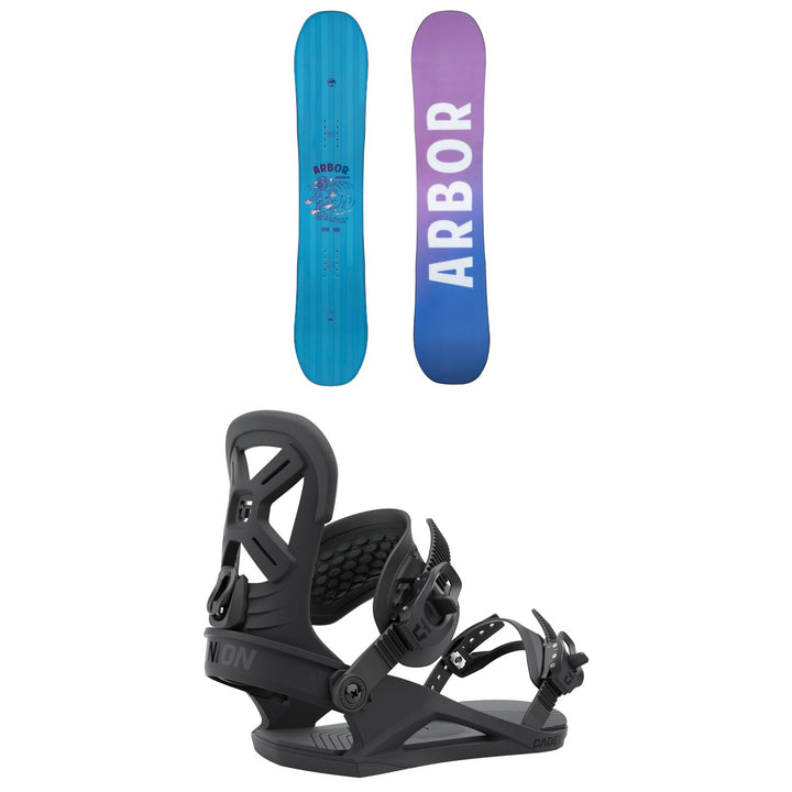 Arbor Cheater Snowboard + Union Cadet Snowboard Bindings - Kids' 2022