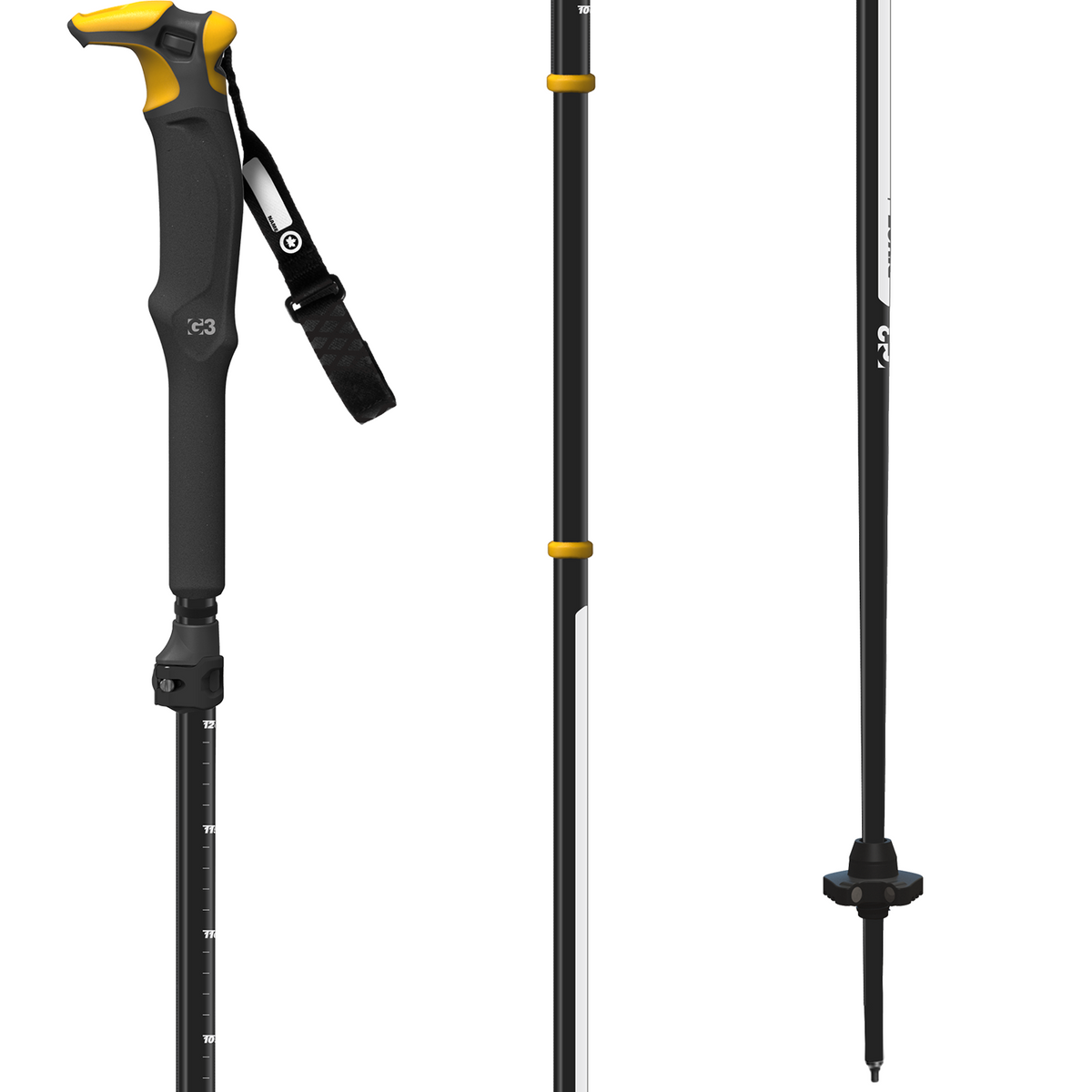G3 Pivot Trek Ski Poles 2023 Black
