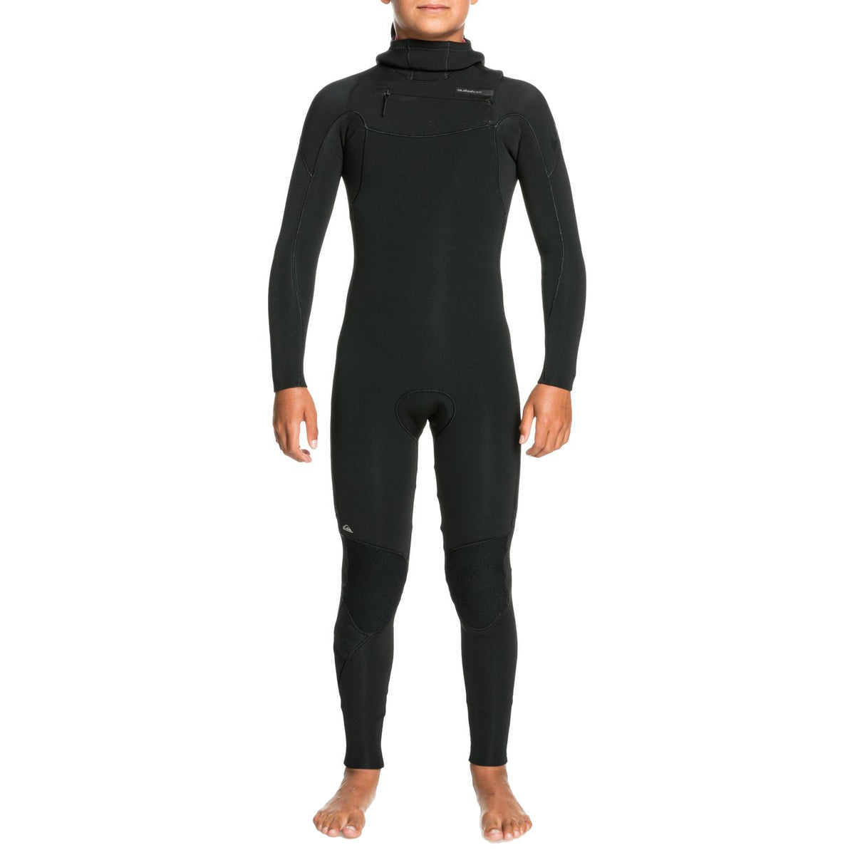 Quiksilver 4/3 Everyday Sessions Chest Zip GBS Hooded Wetsuit - Boys' Black