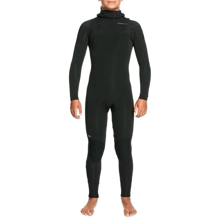 Quiksilver 4/3 Everyday Sessions Chest Zip GBS Hooded Wetsuit - Boys' Black