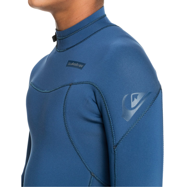 Quiksilver 4/3 Everyday Sessions Back Zip GBS Wetsuit - Boys' Insignia Blue