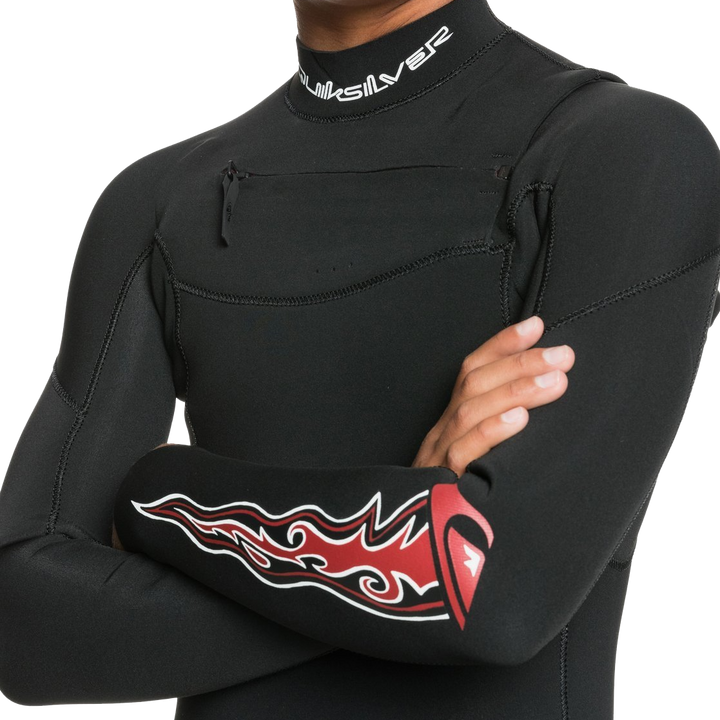 Quiksilver 3/2 Everyday Sessions Chest Zip GBS Wetsuit - Boys' Black