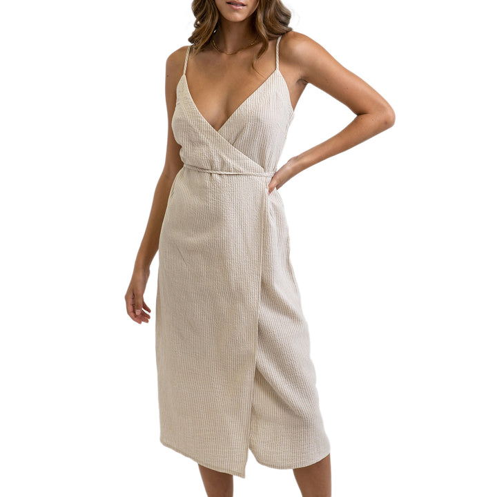 Rhythm Eve Wrap Slip Dress - Women's Natural