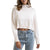 Rhythm Day Dream High Neck Knit Top - Women's Vintage White