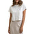 Rhythm Botanical Vintage Cropped T-Shirt - Women's Vintage White