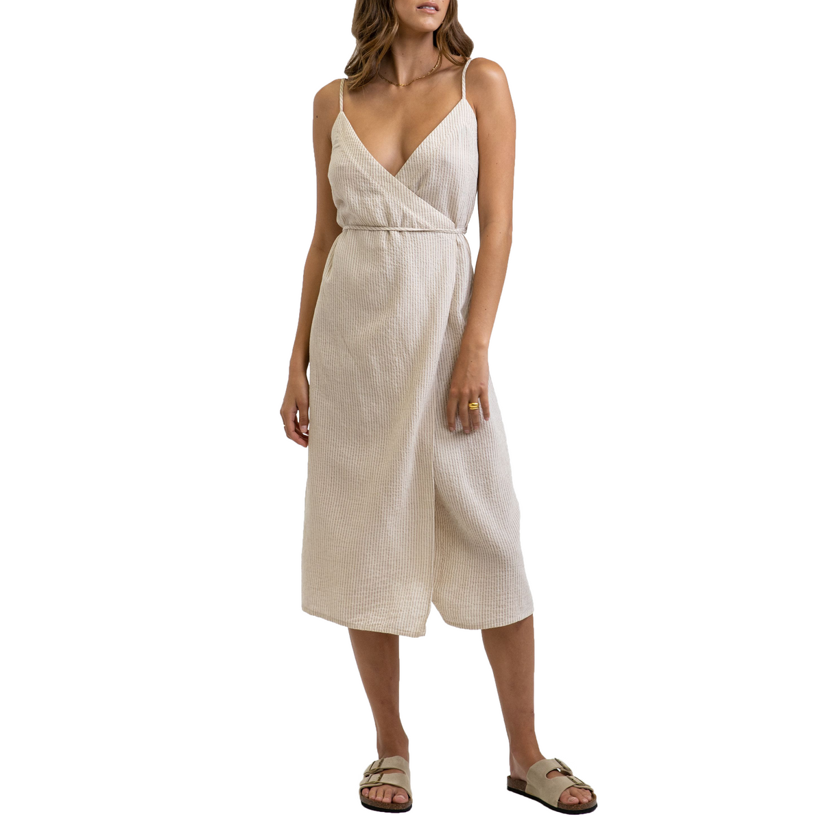 Rhythm Eve Wrap Slip Dress - Women's Natural
