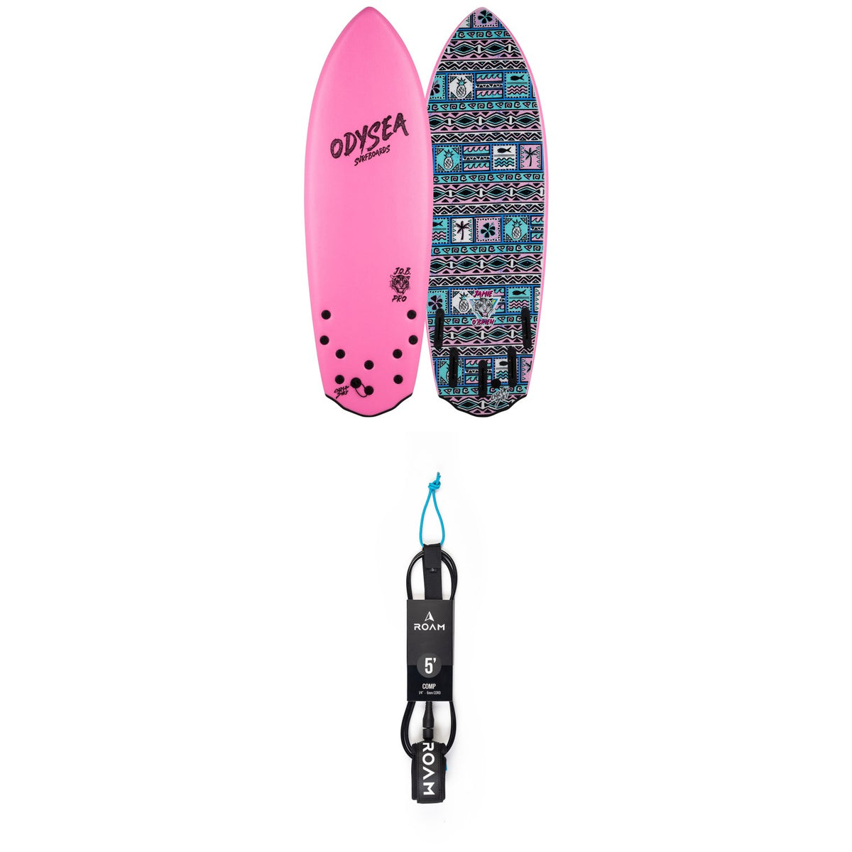 Catch Surf Odysea 5'2" Five-Fin x Jamie O'Brien Pro Surfboard + Roam Comp 5' Leash
