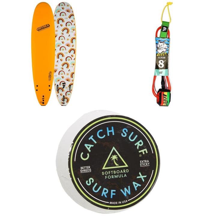 Catch Surf Odysea 8'0" Log x Taj Burrow Surfboard + Beater 8' Leash + Catch Surf Surf Wax