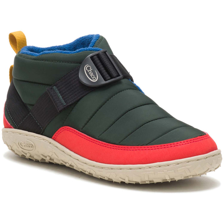Chaco Ramble Linear Puff Slippers - Women's Blocked Forest Green