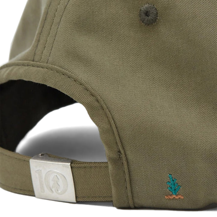 Tentree Sasquatch Tencel Peak Hat Olive Night Green