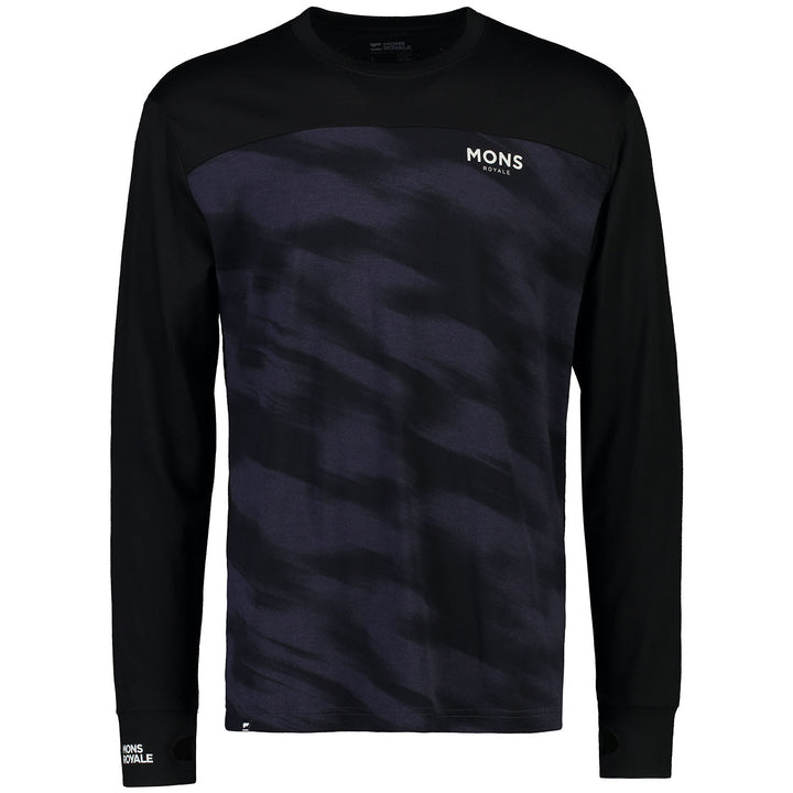 MONS ROYALE Yotei Long-Sleeve Top - Men's Black/Motion 9