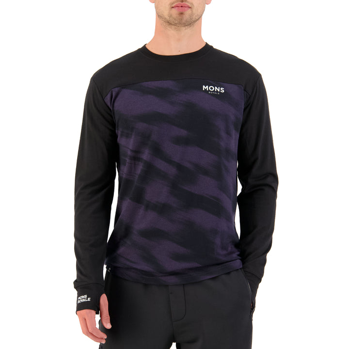MONS ROYALE Yotei Long-Sleeve Top - Men's Black/Motion 9