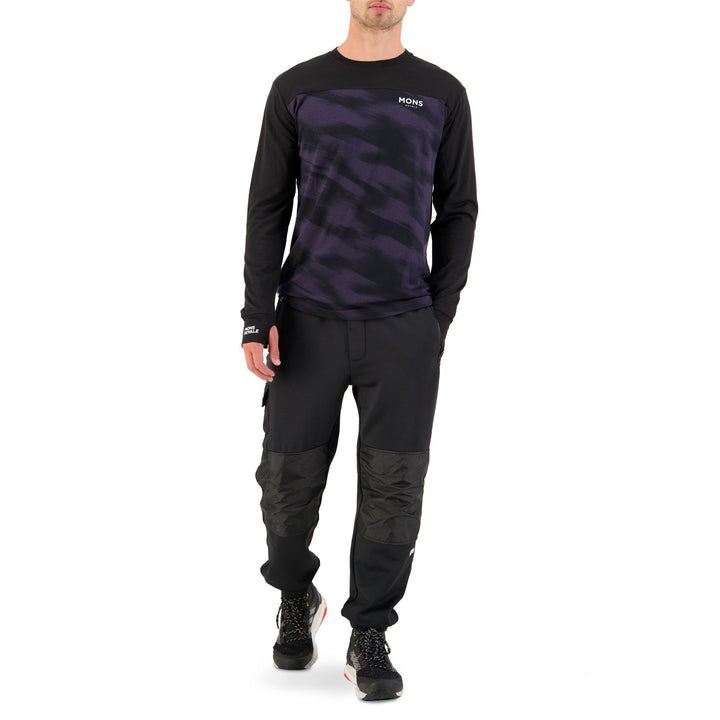 MONS ROYALE Yotei Long-Sleeve Top - Men's Black/Motion 9