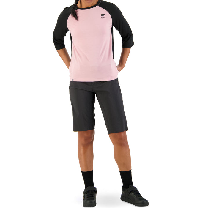 MONS ROYALE Tarn Raglan 3/4 Jersey - Women's Black Candy