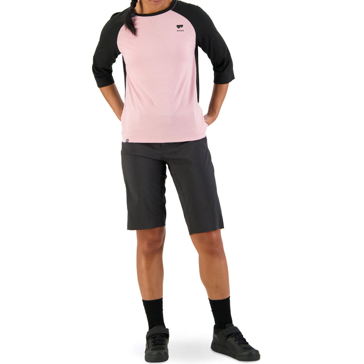 MONS ROYALE Tarn Raglan 3/4 Jersey - Women's Black Candy