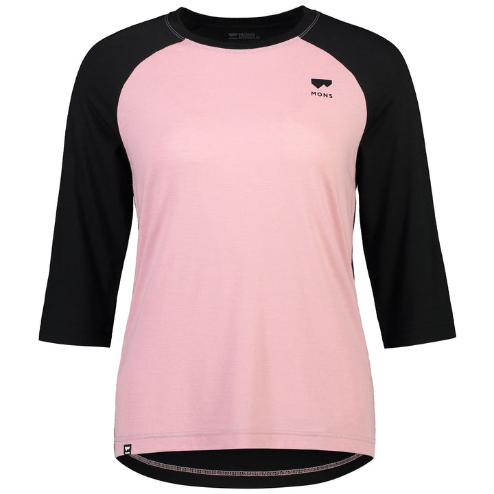 MONS ROYALE Tarn Raglan 3/4 Jersey - Women's Black Candy