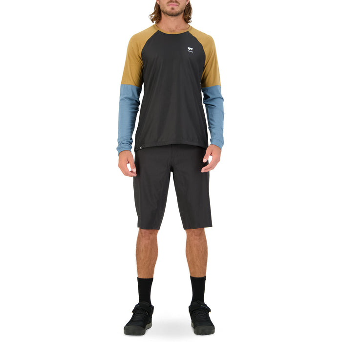 MONS ROYALE Tarn Wind Jersey Blue Slate / Black