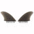 Captain Fin Christenson Twin Keel Single Tab Fin Set Smoke