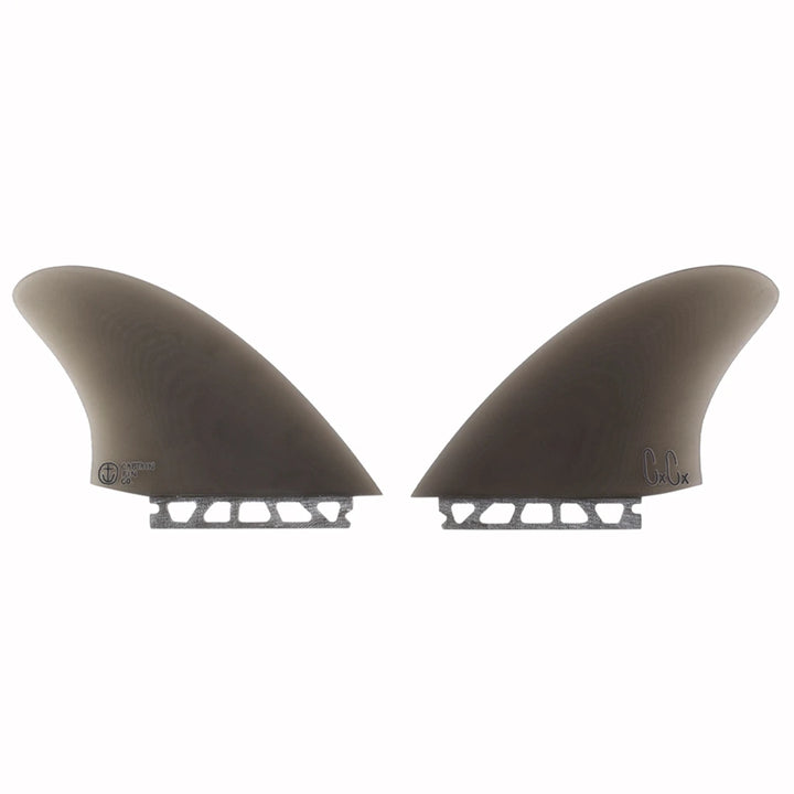 Captain Fin Christenson Twin Keel Single Tab Fin Set Smoke