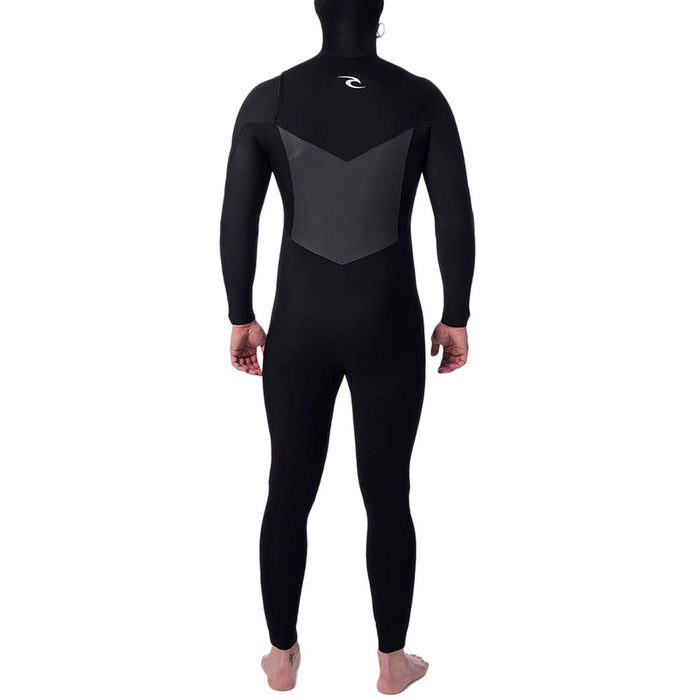 Rip Curl 5/4 Dawn Patrol Chest Zip Hooded Wetsuit Black