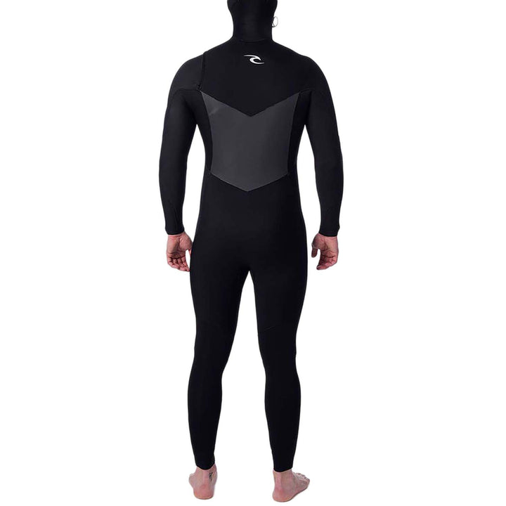 Rip Curl 5/4 Dawn Patrol Chest Zip Hooded Wetsuit Black