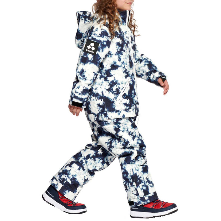 Oneskee Acclimate Onepiece - Kids' Blue/White Tie-Dye