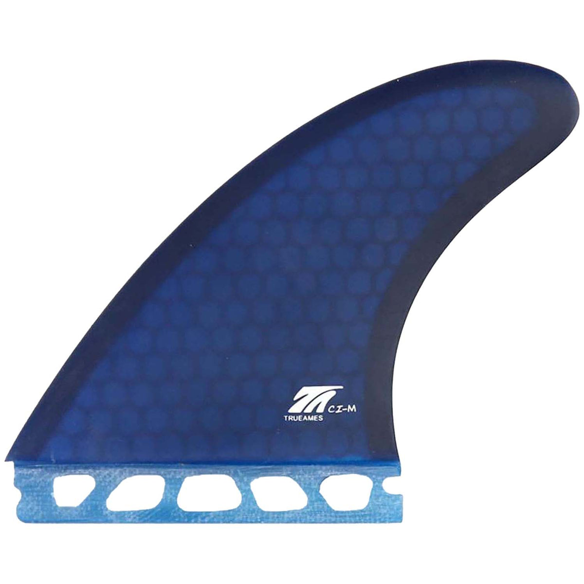 True Ames Channel Islands Medium Futures Tri Fin Set Blue Hexcore