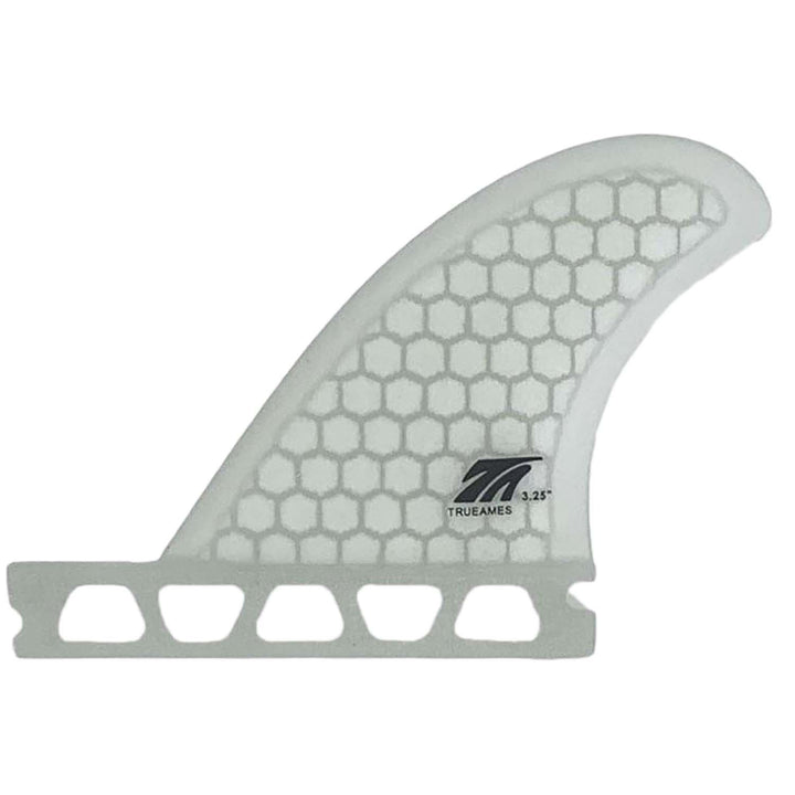 True Ames Side Bite 3.25" Hexcore Futures Fin Set Clear Hexcore