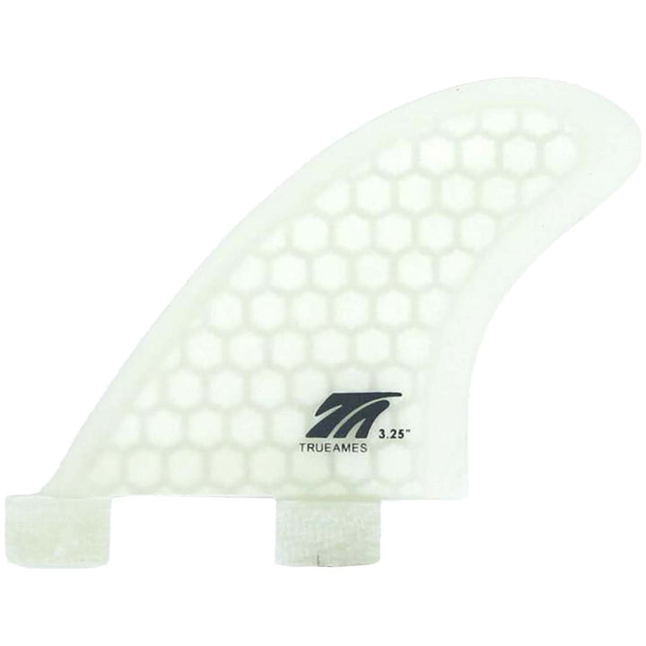 True Ames Side Bite 3.25" Hexcore FCS Fin Set Clear Hexcore