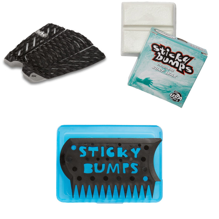 Dakine Superlite Traction Pad + Sticky Bumps Basecoat Wax + Wax Comb & Box