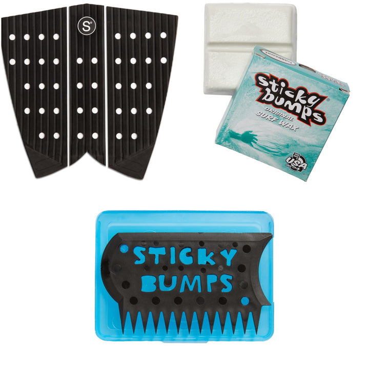 Sympl Supply Co Nº6 Fish Traction Pad + Sticky Bumps Basecoat Wax + Wax Comb & Box