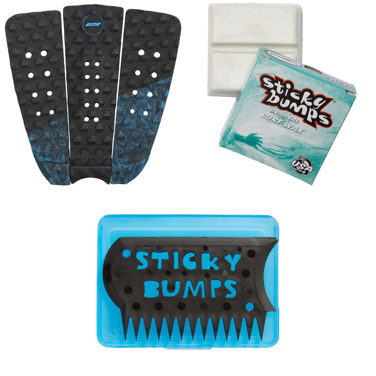 Pro-Lite Keanu Asing Signature Series Traction Pad + Sticky Bumps Basecoat Wax + Wax Comb & Box