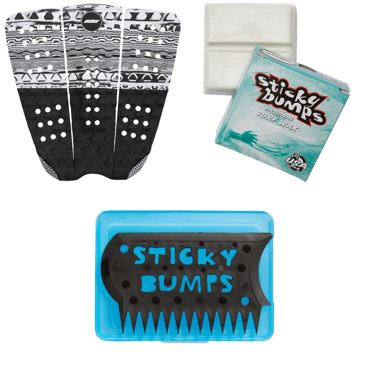 Pro-Lite Matt Wilkinson Pro Traction Pad + Sticky Bumps Basecoat Wax + Sticky Bumps Wax Comb & Box