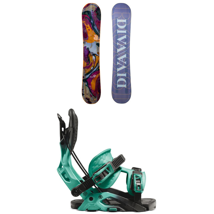 Rossignol Diva Lite Frame Snowboard + Flow Omni Fusion Snowboard Bindings - Women's 2021
