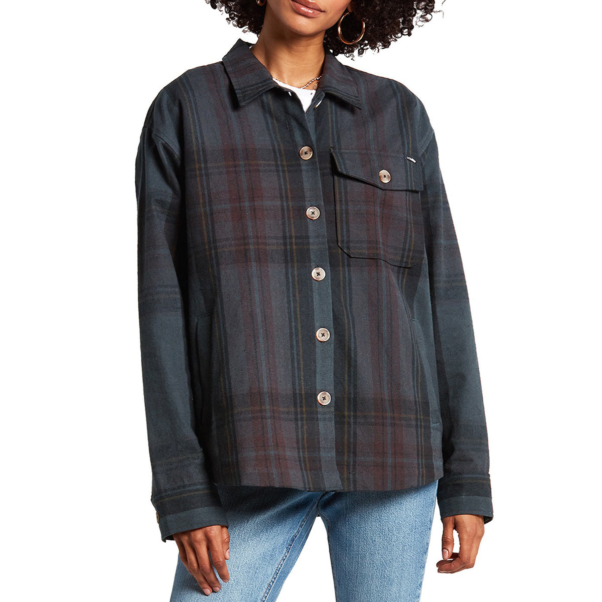 Volcom Sound Trip Jacket - Women's Black Plum