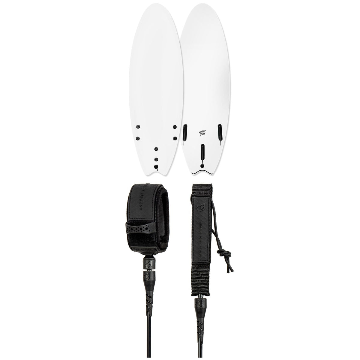 Catch Surf Blank Series 5'6 Fish - Tri Fin Surfboard + Creatures of Leisure Comp 6' Surf Leash