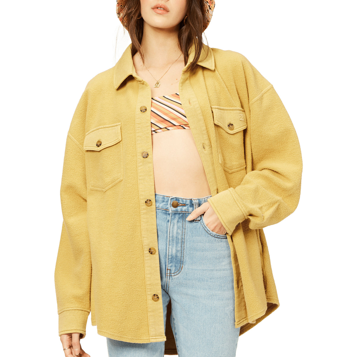 Billabong Any Time Shacket - Women's Light Olive