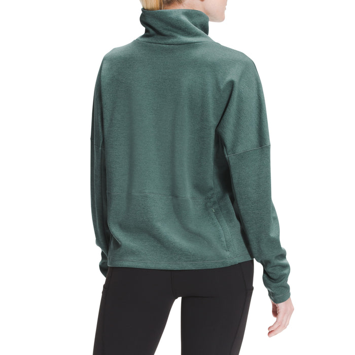 The North Face EA Basin Funnel Neck Long Sleeve Top - Women's Balsam Green Heather