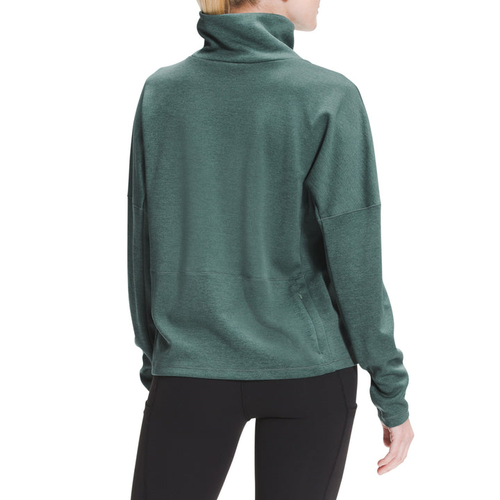 The North Face EA Basin Funnel Neck Long Sleeve Top - Women's Balsam Green Heather