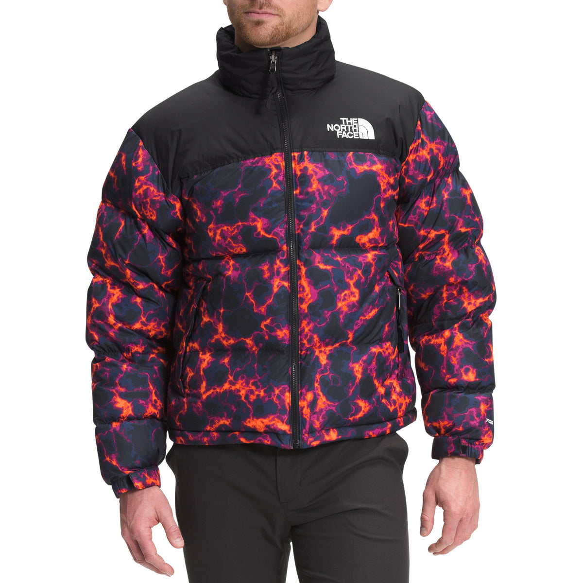 The North Face Printed 1996 Retro Nuptse Jacket - Men's TNF Black Marble Camo Print