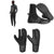Vissla 5/4 High Seas II Chest Zip Hooded Wetsuit + 5mm High Seas Round Toe Wetsuit Boots + 5mm 7 Seas Claw Wetsuit Gloves