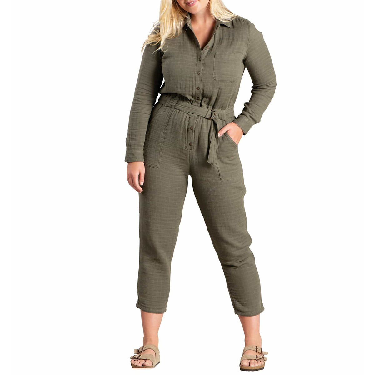 Toad & Co Tamarac Long-Sleeve Jumpsuit - Women's Beetle